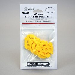 45rpm Record Yellow Plastic Inserts